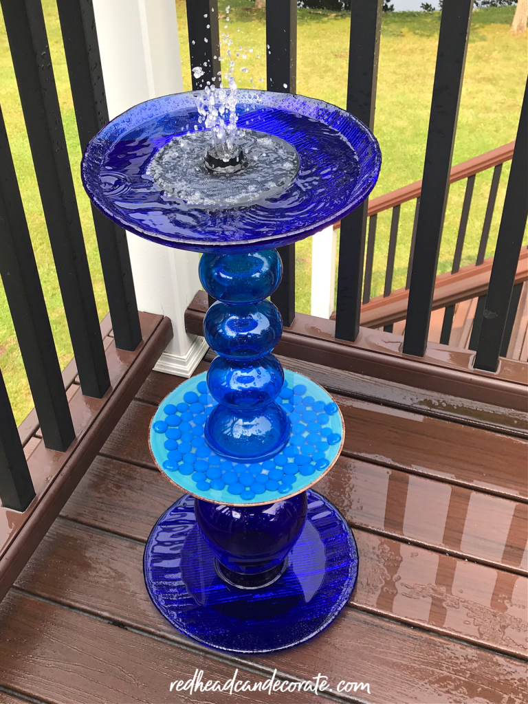 This beautiful DIY Thrifty Glass Fountain sounds so simple to make and it's solar.  Sources included!