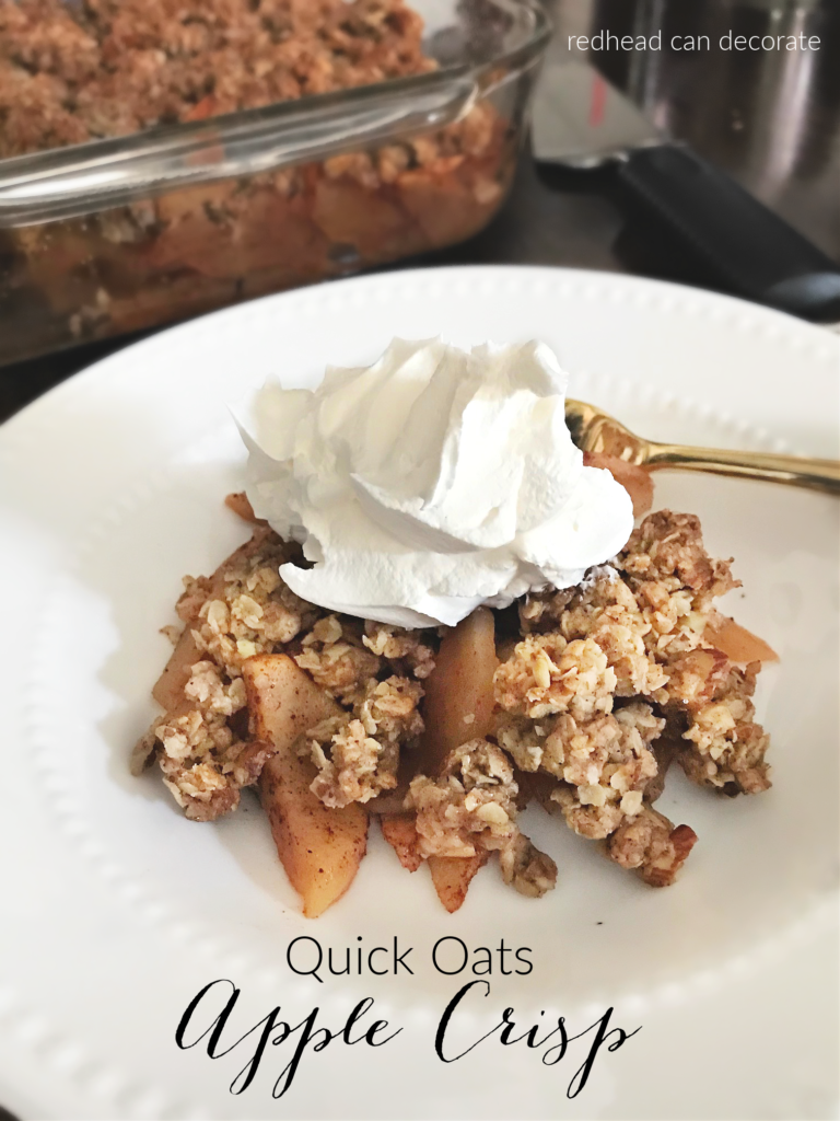 Simple Quick Oats Apple Crisp Recipe