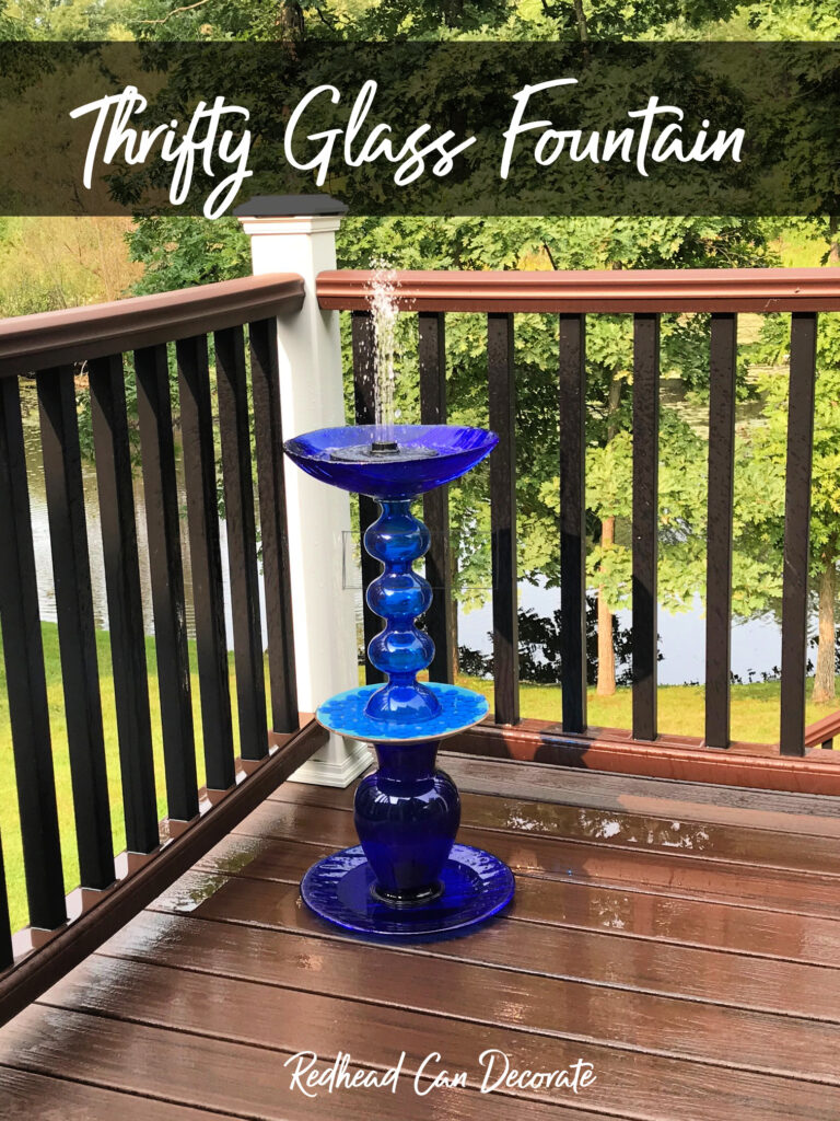 This beautiful DIY Thrifty Glass Fountain sounds so simple to make and it's solar.  Sources included!
