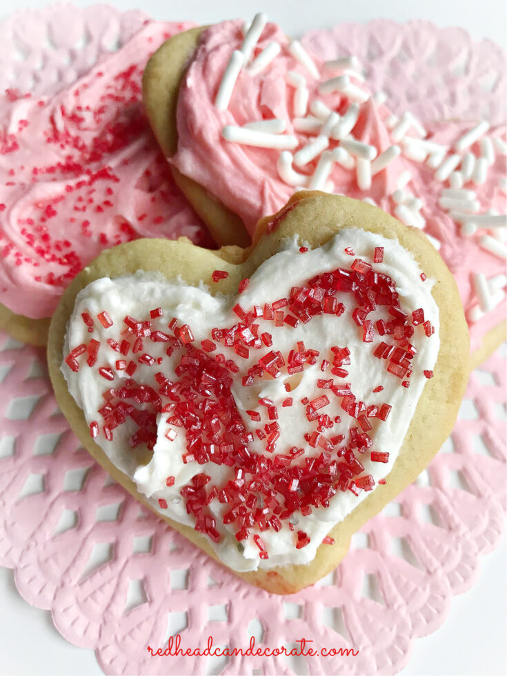 Great Grandma's Heart Cut Out Cookies from Scratch - Redhead Can Decorate
