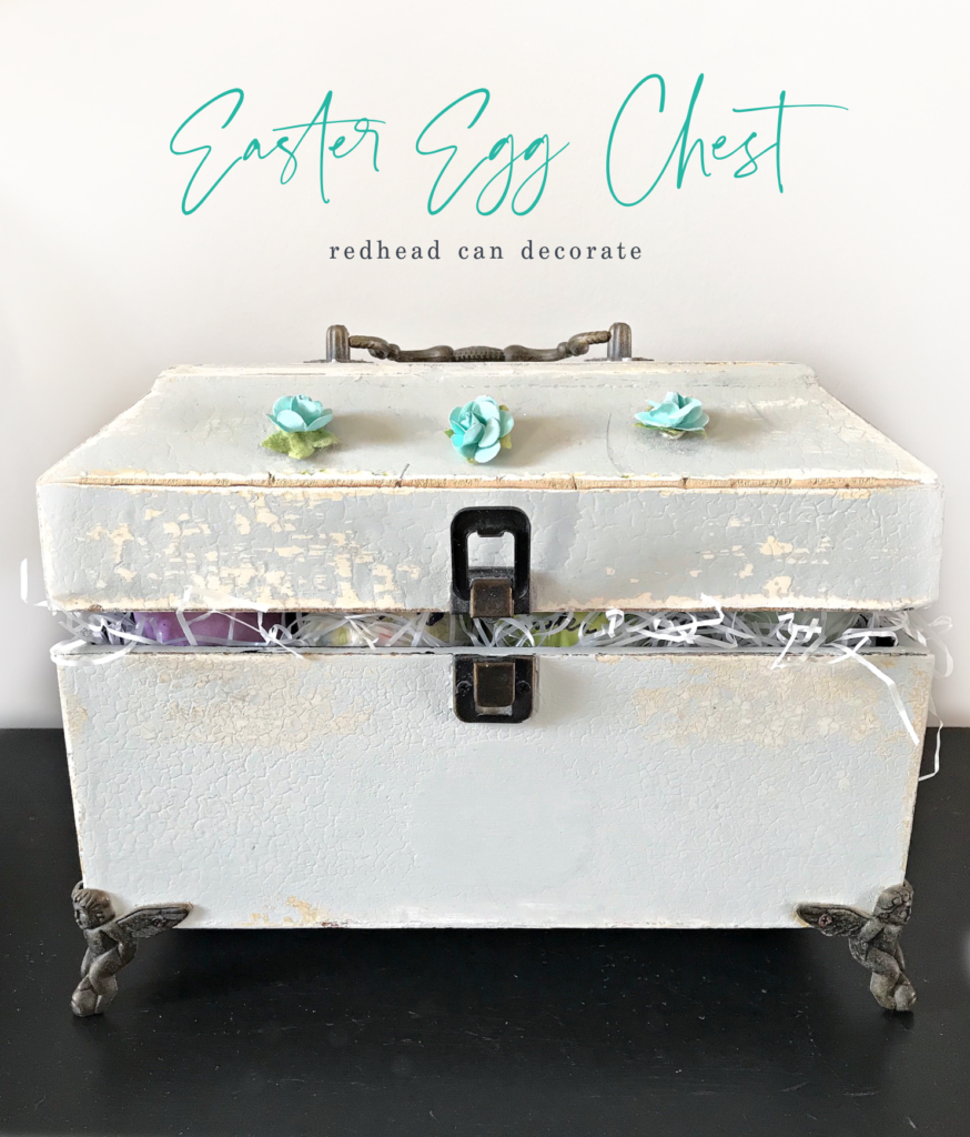 This cute Easter Egg Chest would be the perfect touch in your Easter holiday decorating, and children would love it!