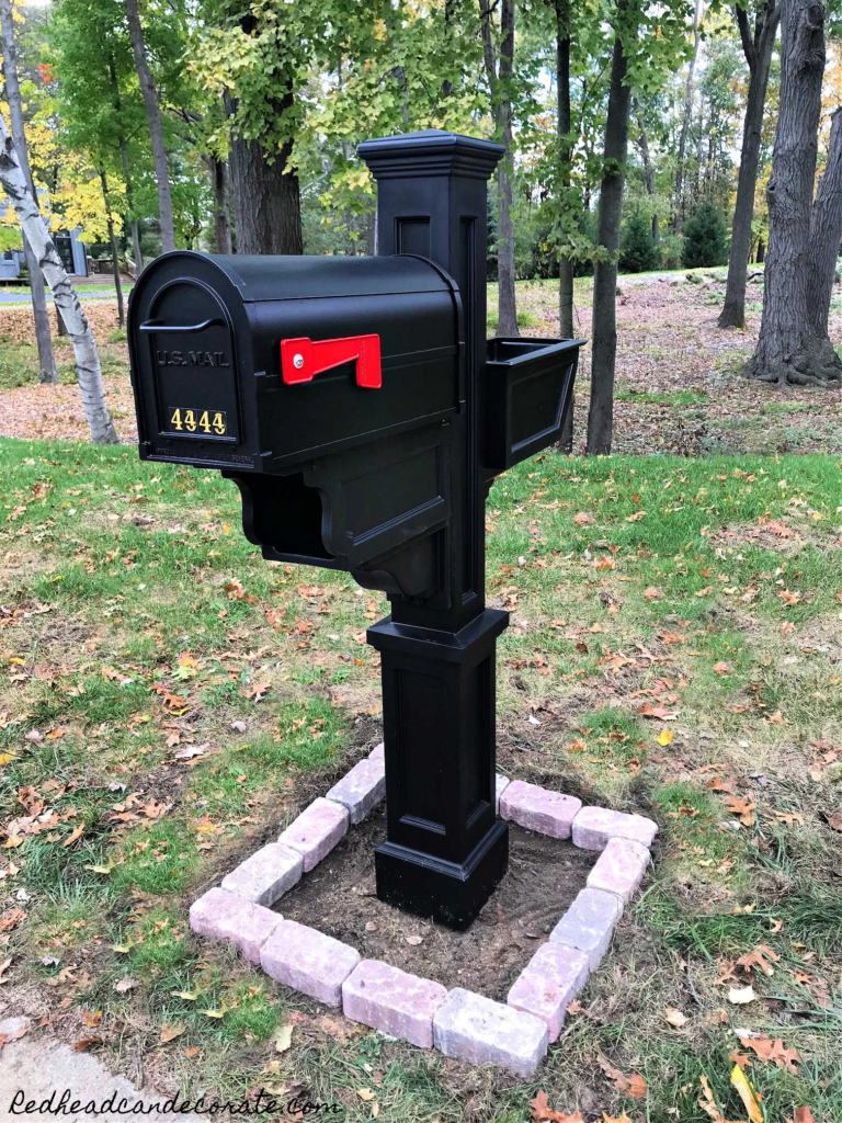 Our New Black Mailbox with Flower Box is so beautiful and fun to decorate for all of the holidays and seasons.