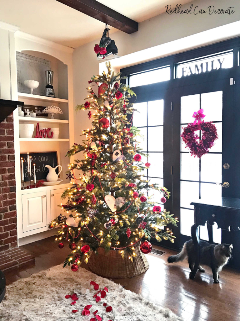 Leave your Christmas tree up and repurpose your Christmas cards for a Valentine's Day Tree that will bring joy well through February!