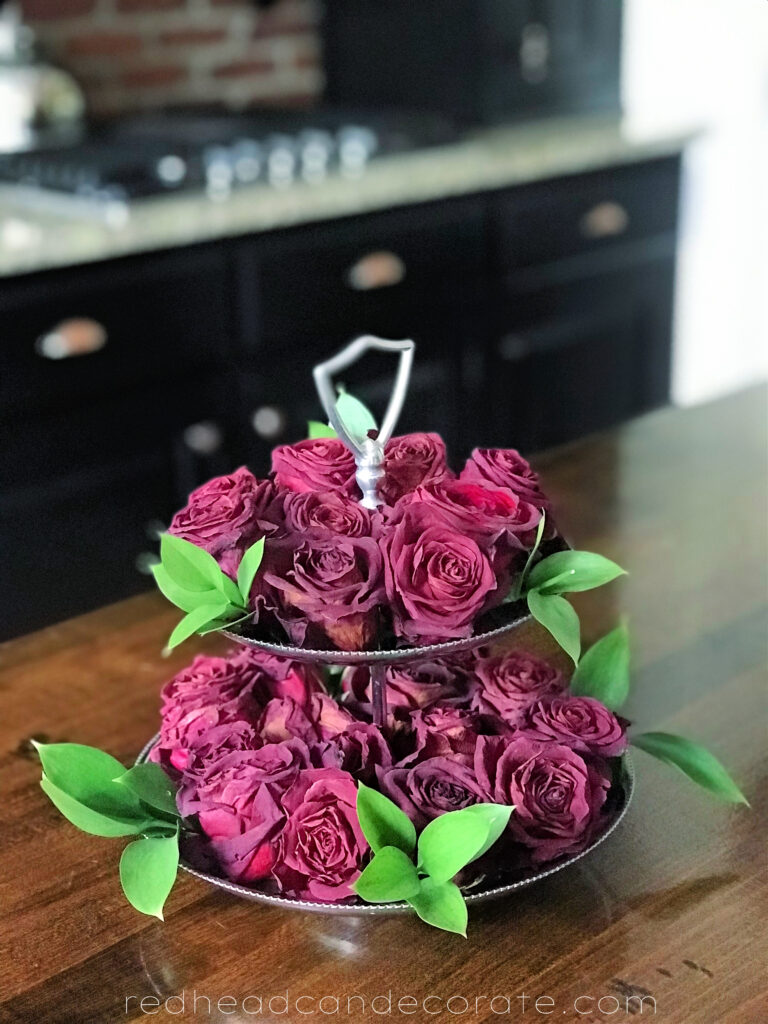 How to Create a Wilted Rose Tiered Tray