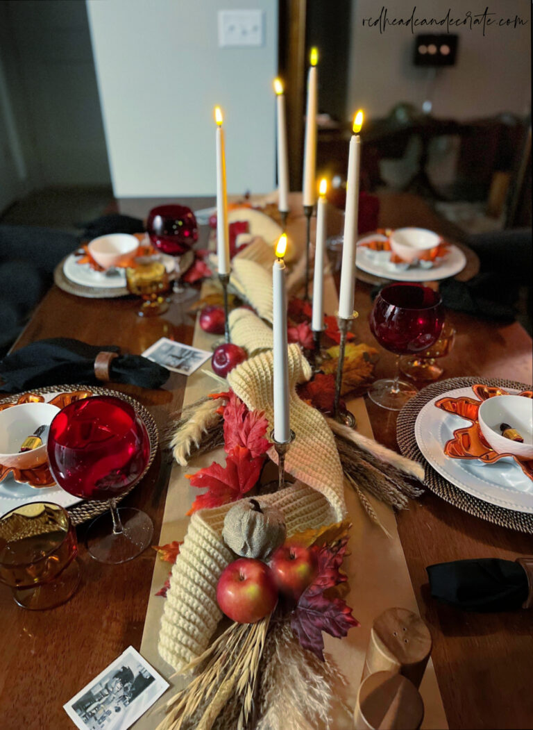 How to Create I Miss Mom Thanksgiving Tablescape - Redhead Can Decorate