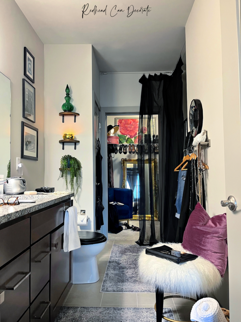 How I Created My Chic Private Bathroom with Dressing Room in our apartment!
