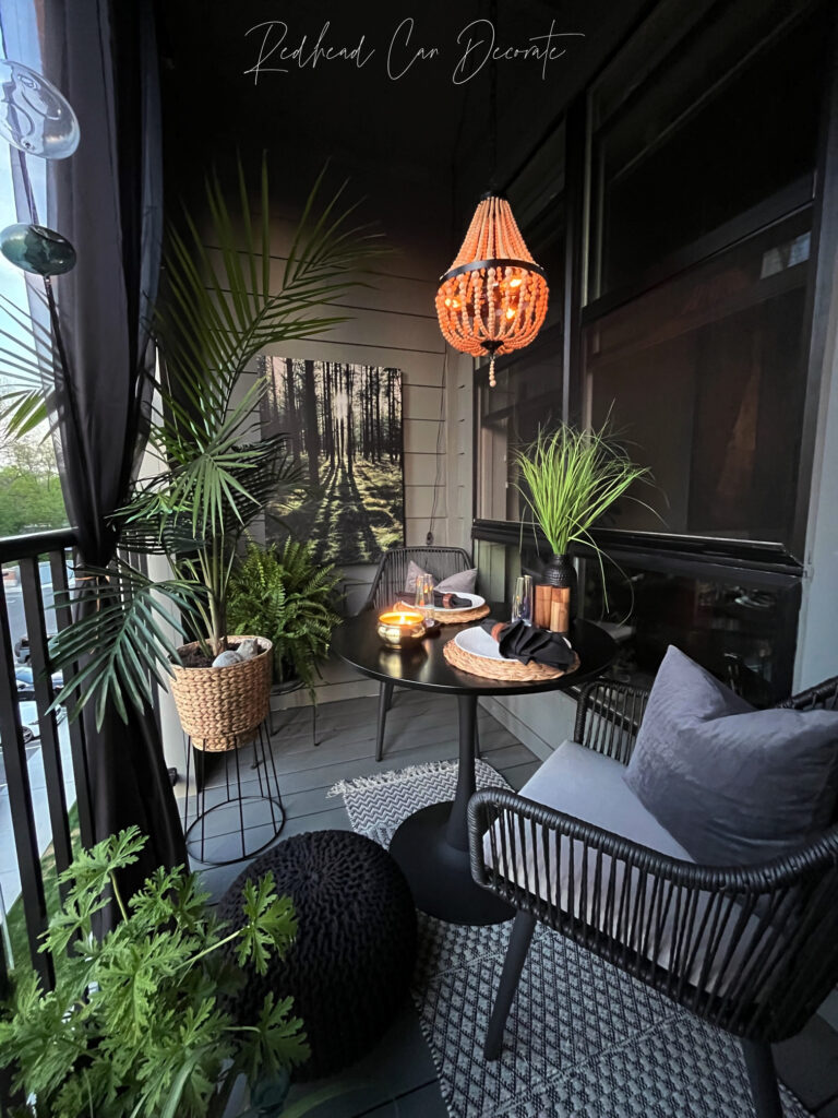 How to Create a Romantic Botanical  Summer Apartment Balcony so that it also appears larger.
