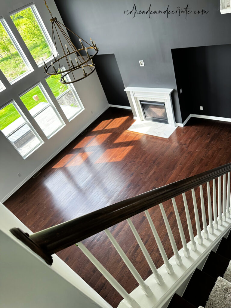 Two Story Family Room Accent Wall Makeover
