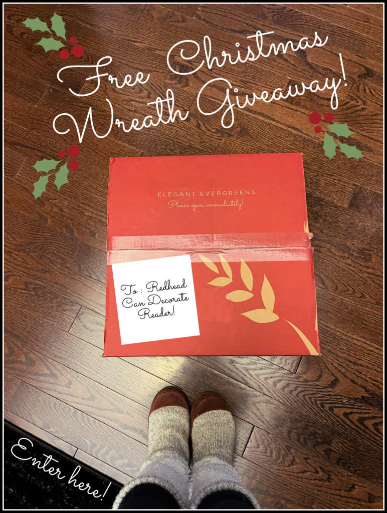 Free Lynch Creek Farm Christmas Wreath Giveaway & 2024 Redheadcandecorate.com Christmas Tour