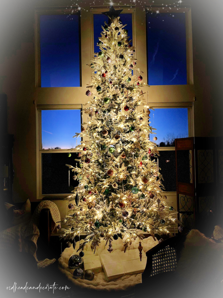 Redhead's Gorgeous 12 Foot Flocked Christmas Tree Tour