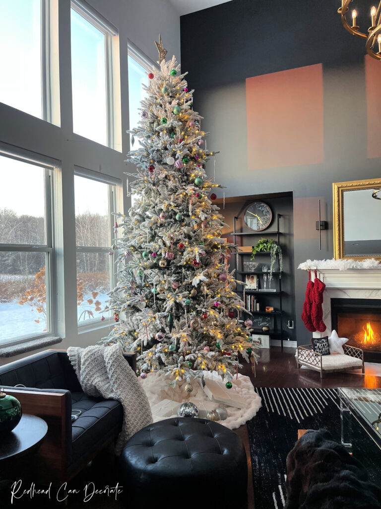 Redhead's Gorgeous 12 Foot Flocked Christmas Tree Tour